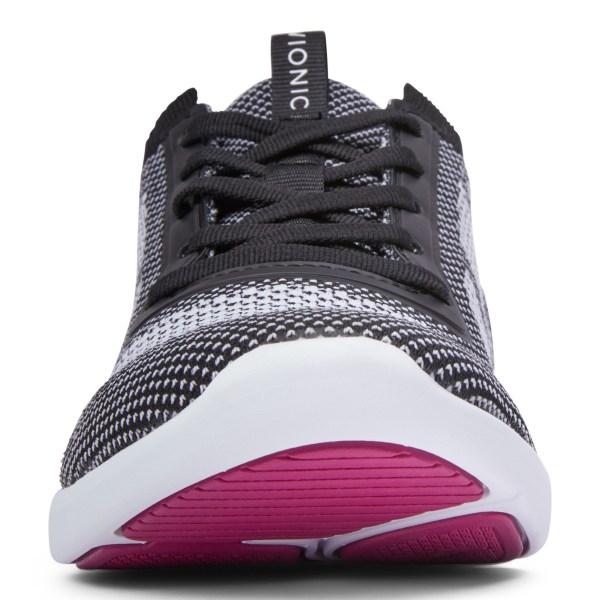 Vionic Trainers Ireland - Lenora Sneaker Black - Womens Shoes Sale | QMOAC-9156